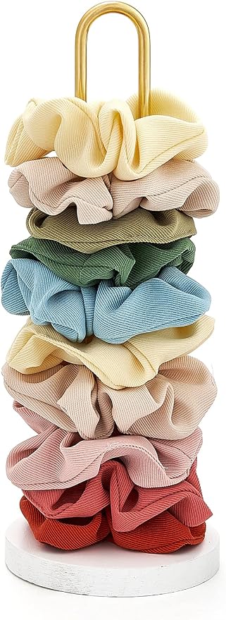 Mkono Scrunchies Holder Stand Hair Accessories Organizer Gold White Metal by Mkono