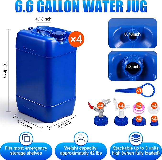 6.6 Gallon Emergency Water Storage Container - Image 2