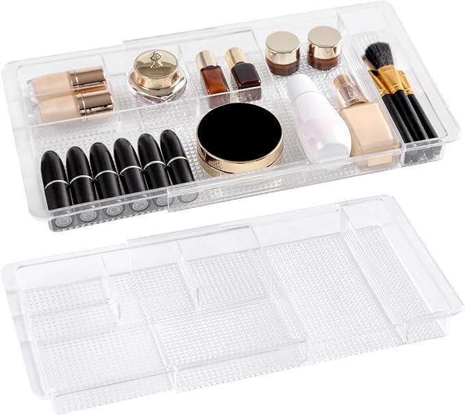 Oubonun Expandable Drawer Organizer 11.1” to 19.2” Width, Shallow Cosmetic by Oubonun