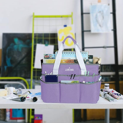 JJRING Craft Organizer Tote Bag, Large Art Storage Caddy - Image 7