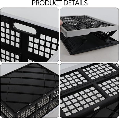 Ggbin 4 Pack Stackable Storage Crates Large, 42 L Plastic Collapsible Crates - Image 4