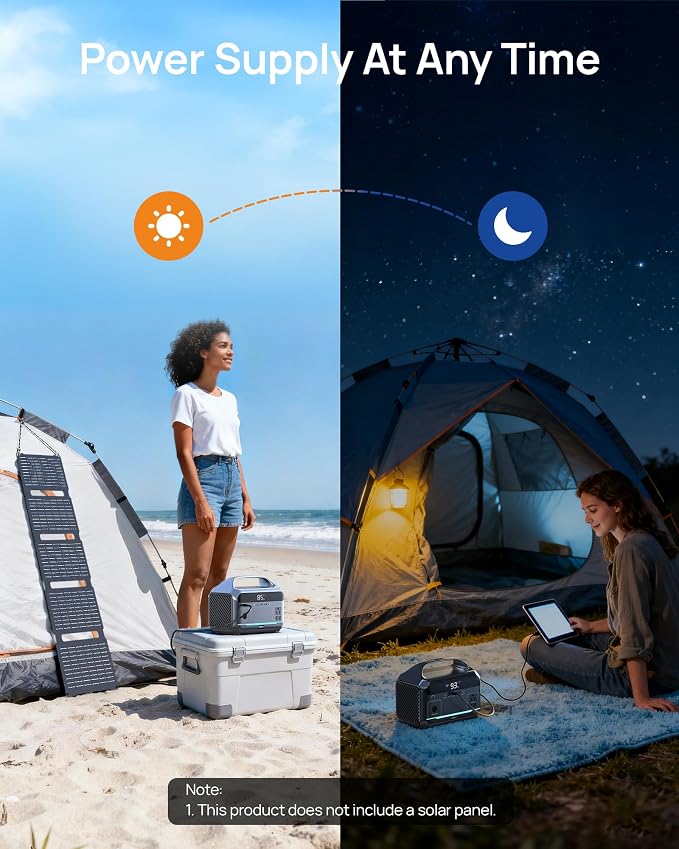 Portable Power Station, 288Wh LiFePO4 Battery, 350W Power Bank - Image 9