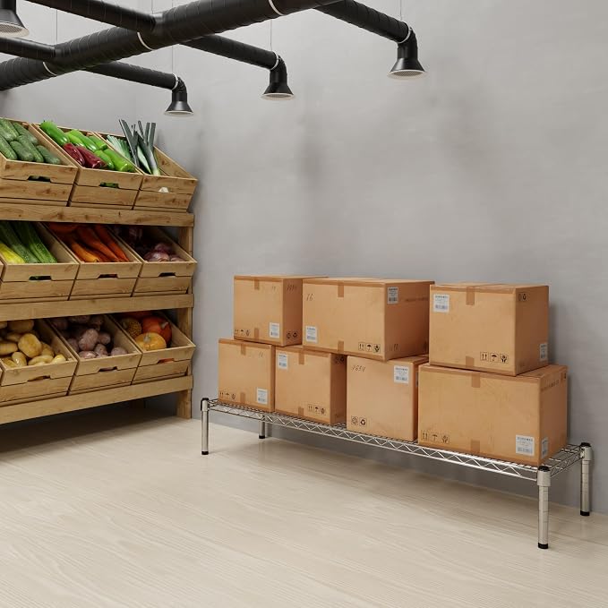 14" Deep x 54" Wide x 8" Height 1-Tier Wire Shelving Kit | NSF Commercial - Image 5