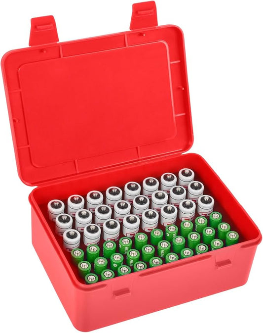 FULLCASE Battery Storage Organizer Holder Holds 54 AA AAA Batteries, Box Cases by FullcaseEasyLifeStorage