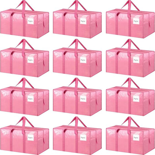 12 Pack Extra Heavy Duty Large Moving Bags by Fygrip