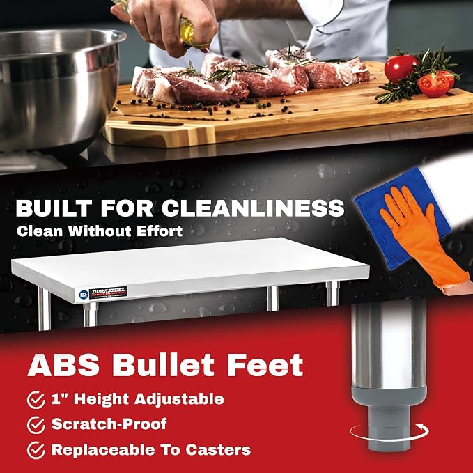 DuraSteel 30x60 Stainless Steel Work Table - Image 4