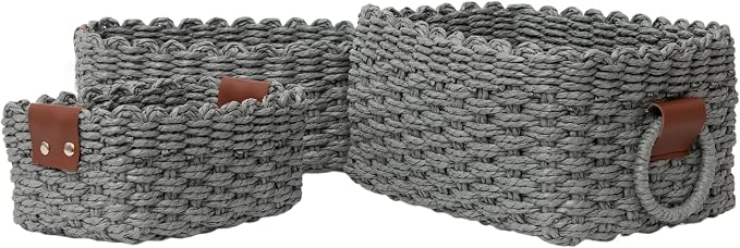 Small baskets for Organizing, Cute woven Storage basket by QingtuHome