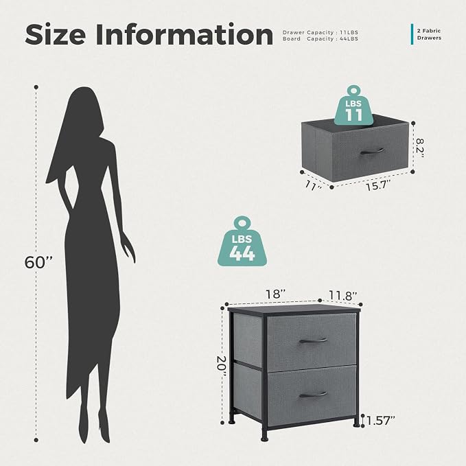 DUMOS Nightstand Small Dresser - Image 3