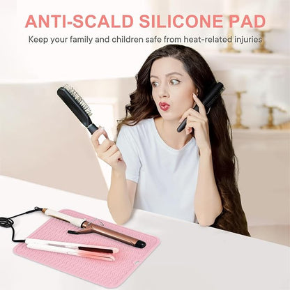 Oversize Silicone Heat Resistant Mat, Portable Travel Mat Cover - Image 2