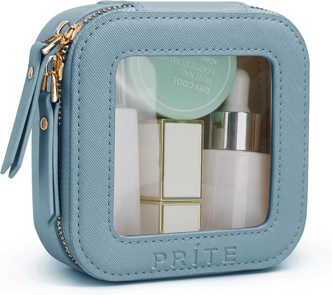 Prite Small Makeup Bag for Women Portable Clear Makeup Bag Cute Mini Waterproof by Prite