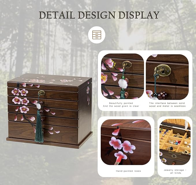 Vintage Wooden Jewelry Boxes - Image 8
