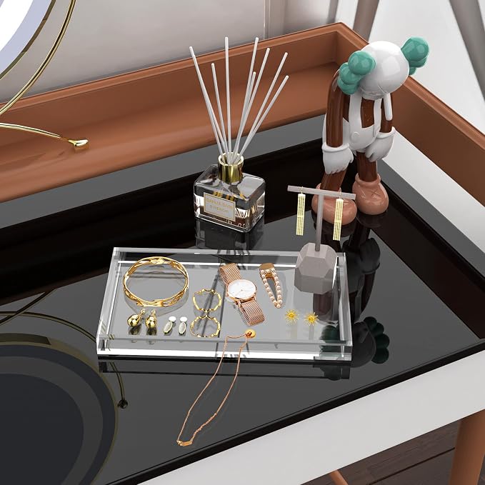 Vanity Tray 8mm Thicken Clear Acrylic Organizer Tray 10.5 * 6" - Image 6