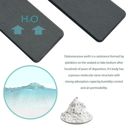2 Pcs Water Absorbing Stone Trays, Kitchen/Bathroom Sink Soap Dish, Diatomite - Image 5
