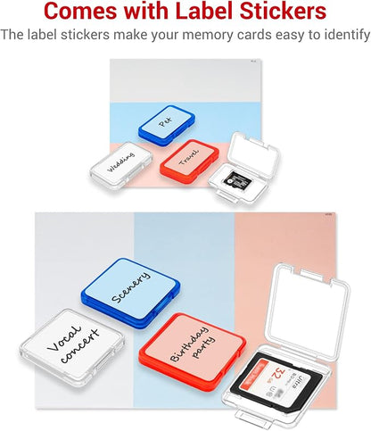 EVA PU Memory Card Case with 48PCS Clear Plastic Memory Card Holder - Image 8
