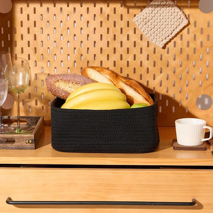 Small Storage Baskets for Organizing | Closet Organizer Bins | Shelf Toy Basket - Image 5