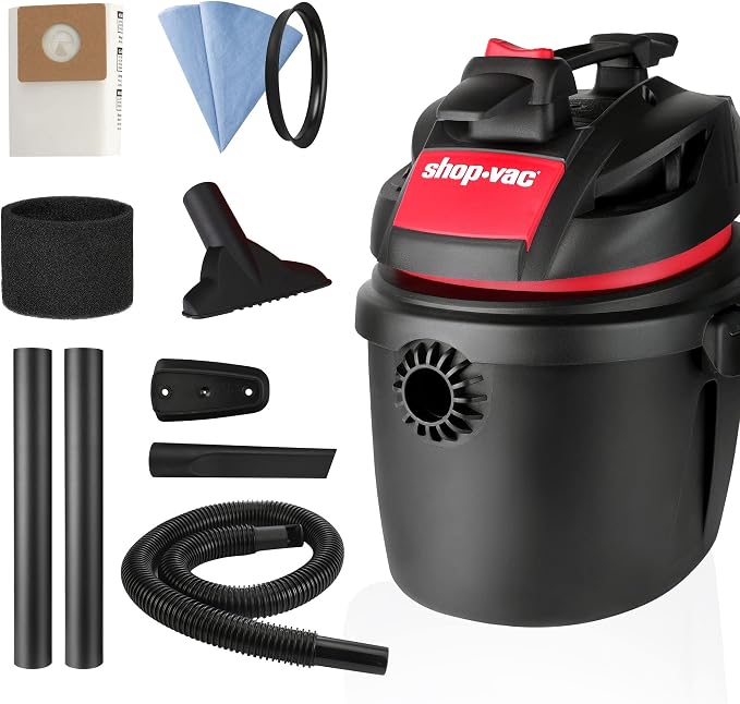Shop-Vac 2.5 Gallon 2.5 Peak HP Wet/Dry Vacuum, Portable Compact Shop Vacuum by Shop-Vac