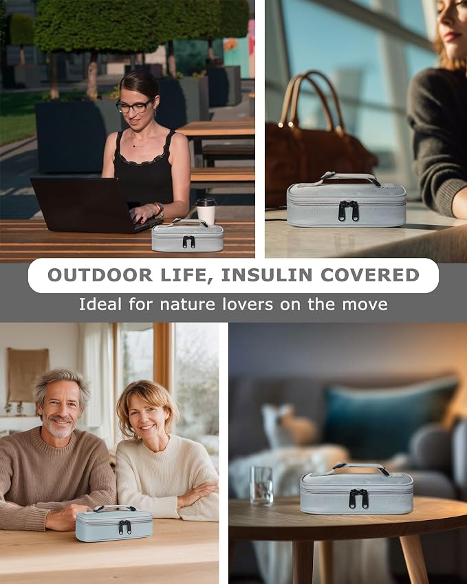 Insulin Vial Cooler Travel Case TSA Approved 300g Reusable Ice Brick Insulin - Image 7