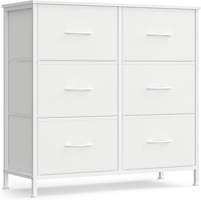 SONGMICS Dresser for Bedroom, Chest of Drawers, TV Stand, 6 Non-Woven Fabric by SONGMICSbySONGMICSHOME