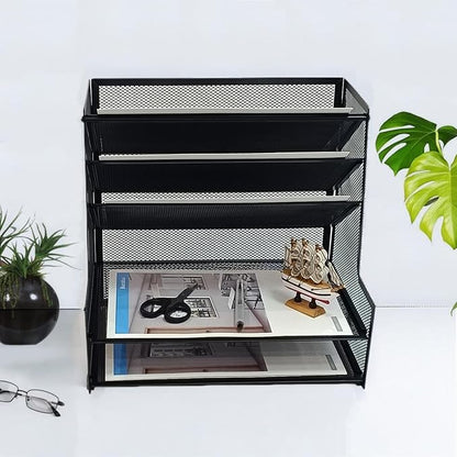 SETTFRFE Office Supplies Desk Organizer, Metal Desktop File Holder Organizer - Image 2