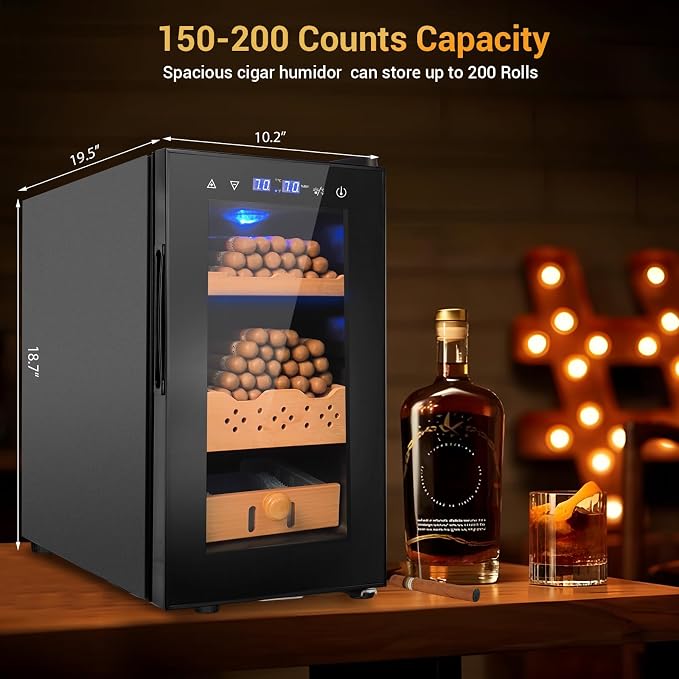 25L Cigar Electric Humidor, Thermostatic Electric Cooler Cabinet - Image 5