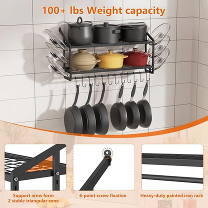 VOPEAK 30" Pot Rack Wall Mounted - Image 4