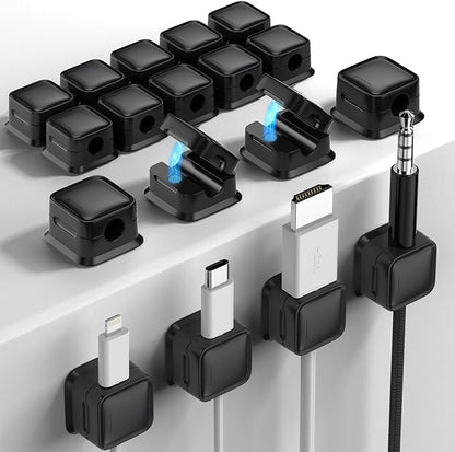 18 Pack Magnetic Cord Organizer Holder, Strong Adhesive Desk Cable Management by Costop
