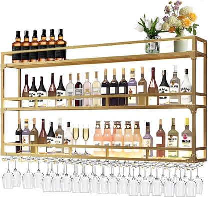 47.2in Wall Mounted Wine Rack, Wine Rack Wall Mounted - Image 7