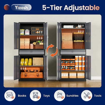 Yizosh Metal Garage Storage Cabinet - Image 5