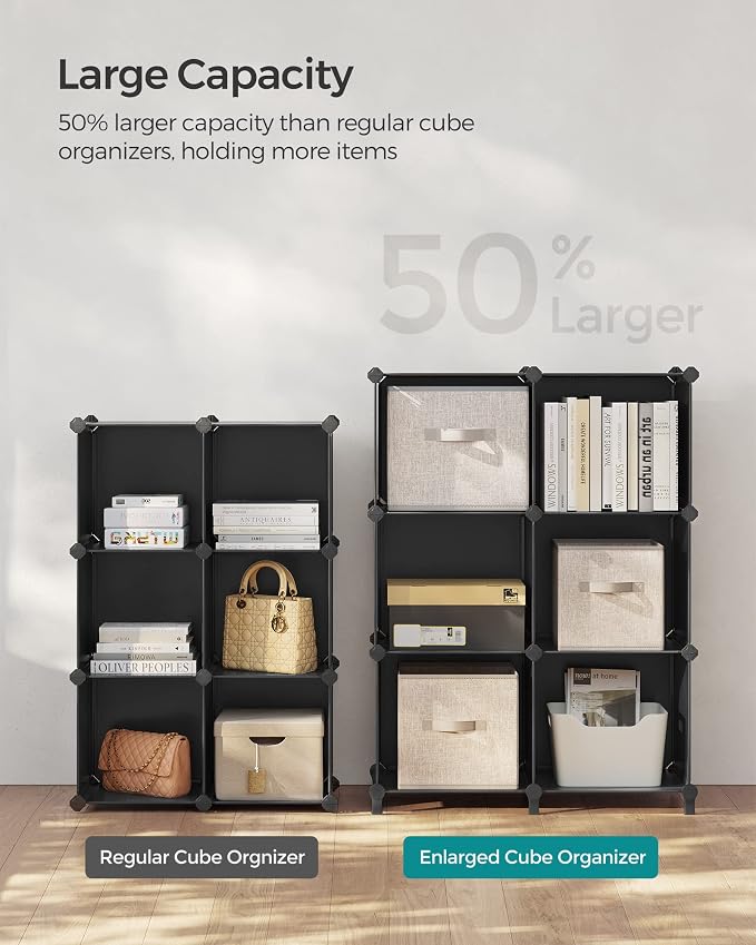 SONGMICS 6 Cube Storage Organizer, Modular Bookshelf, DIY Closet Organizers and - Image 3