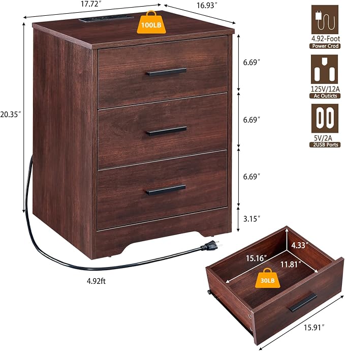 LIDYUK Dresser for Bedroom, Wood Dresser - Image 2
