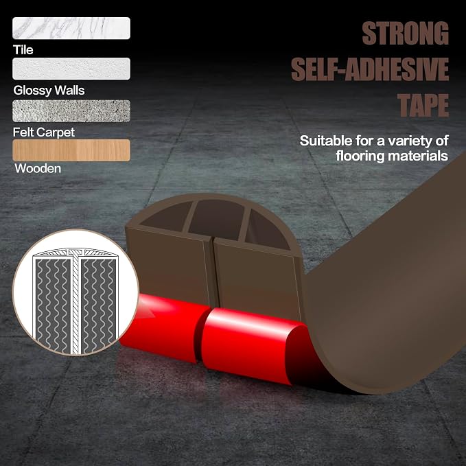 Floor Cord Cover Cable Cavity Self Adhesive Cord Hider Floor 10FT Floor Cable - Image 4
