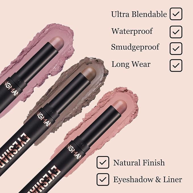 Purple Mauve Eyeshadow Stick Blendable Cream Eyeshadow Hypoallergenic Neutral - Image 3