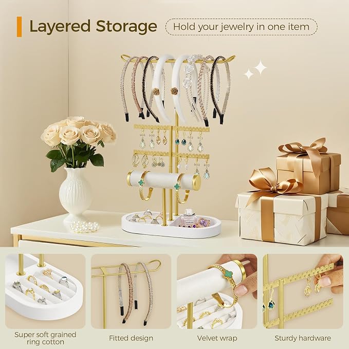 3 Tiers Jewelry Organizer, Earring Holder Organizer - Image 7