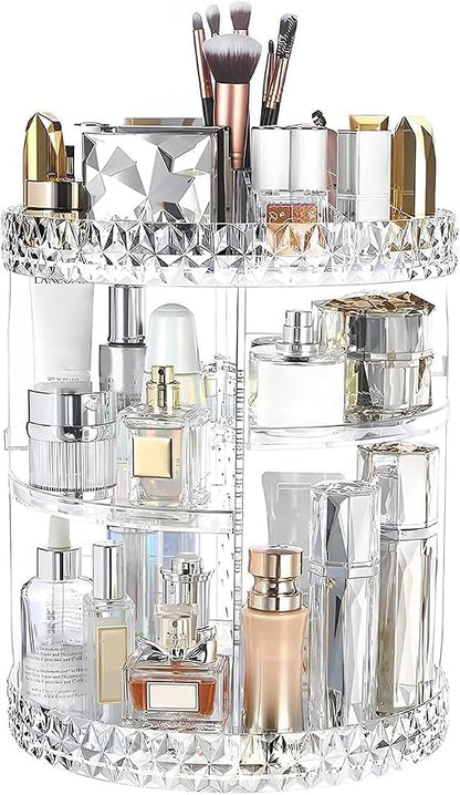 ZHIAI 360 Rotating Makeup Organizer, Large Capacity Cosmetics Organizer by ZHIAI