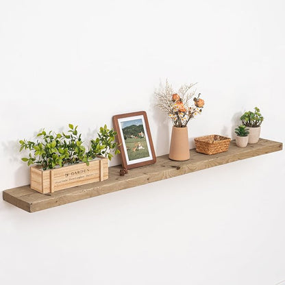 Solid Wood Floating Shelves by FLYJOE