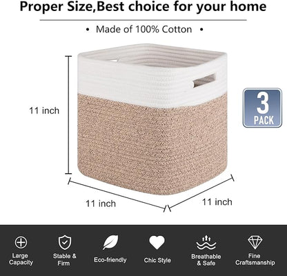 OIAHOMY Cube Storage Basket, 11-Inch Cube Basket - Image 3