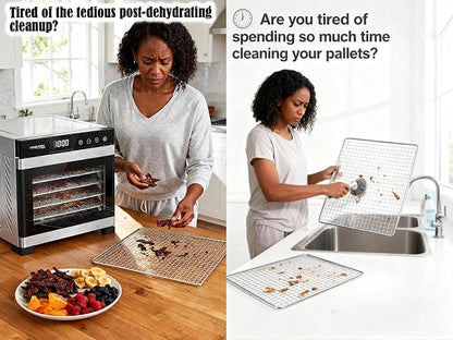 Dehydrators Tray Liners: 10-Pack 14x21 inch Mesh Silicone Dehydrator Sheets - Image 3