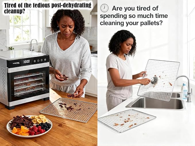 Non-Stick Silicone Dehydrator Liners: 12.5x9.8 inch Fit Cercker/DBC-07A/DBC-14A - Image 2