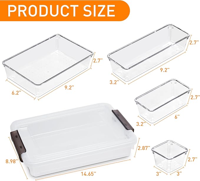 Citylife 4PCS Plastic Storage Bins - Image 3