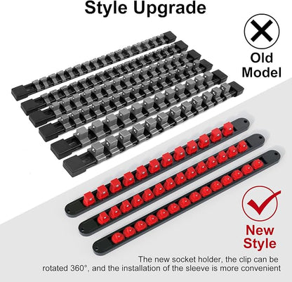FivePears 3PCS 360° Socket Organizer Twist Lock, 3/8 1/4 1/2 Socket Storage - Image 6