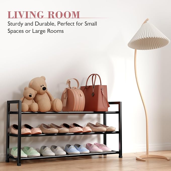 Bumusty 3-Tier Expandable Shoe Rack - Image 4