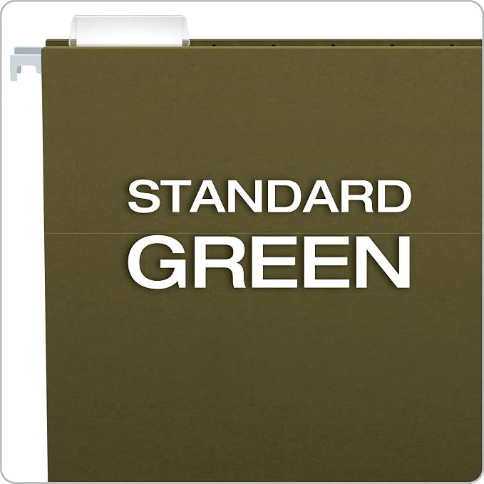 Pendaflex Hanging File Folders, Letter Size, Standard Green, 1/5-Cut Adjustable - Image 3