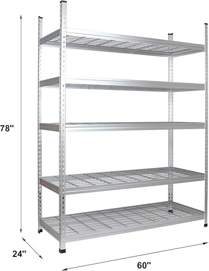 Amazon Basics 4000IBS Heavy Duty Adjustable Storage Shelving Unit, 5 Shelf - Image 2