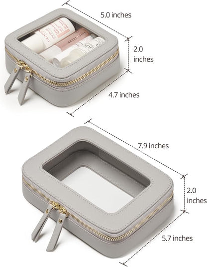 Popvibe Clear Makeup Bag Travel Cosmetic Case Transparent Toiletry Bag - Image 2