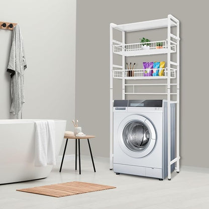 Over Washer and Dryer Storage Shelves, 3-Tier Washing Machine Organizer Rack - Image 4