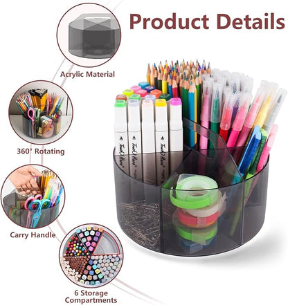 Absonic Acrylic Pen Holder Crayon Organizer - Image 4