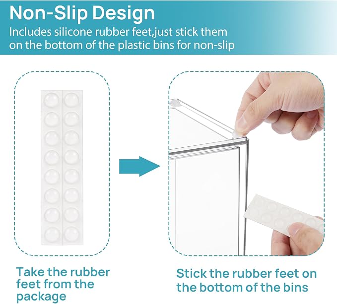 Vtopmart Clear Stackable Storage Drawers Set of 4, Plastic Organizer Bins - Image 7