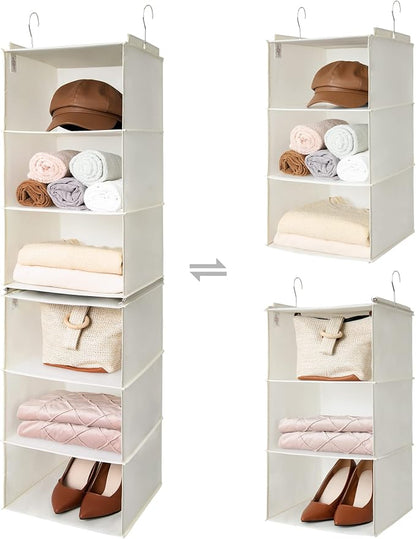 GRANNY SAYS 6-Shelf Hanging Closet Shelves, Separable to 2 Pack 3-Shelf Closet by GRANNYSAYS