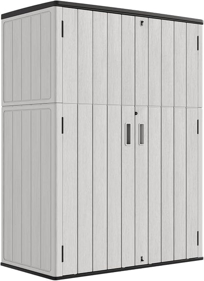 KINYING Outdoor Vertical Storage Shed, 57 Cu.ft Outdoor Storage Cabinet by KINYING