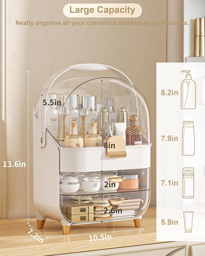 Makeup Organizer Countertop, Skincare Holder Bathroom Counter Organizer - Image 2
